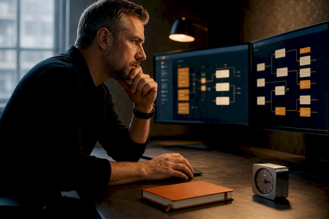 Engineer evaluating agent framework execution traces